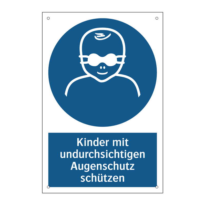 Kinder mit undurchsichtigen Augenschutz schützen
