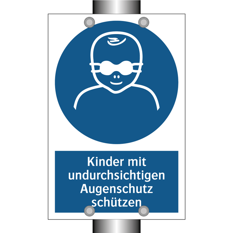 Kinder mit undurchsichtigen Augenschutz schützen