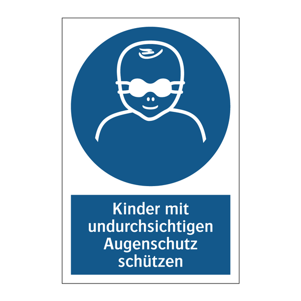 Kinder mit undurchsichtigen Augenschutz schützen