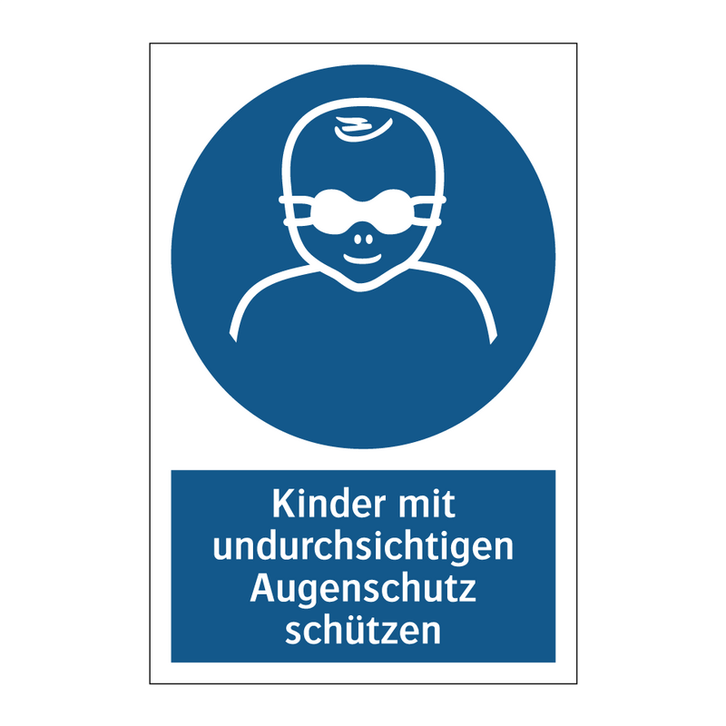 Kinder mit undurchsichtigen Augenschutz schützen