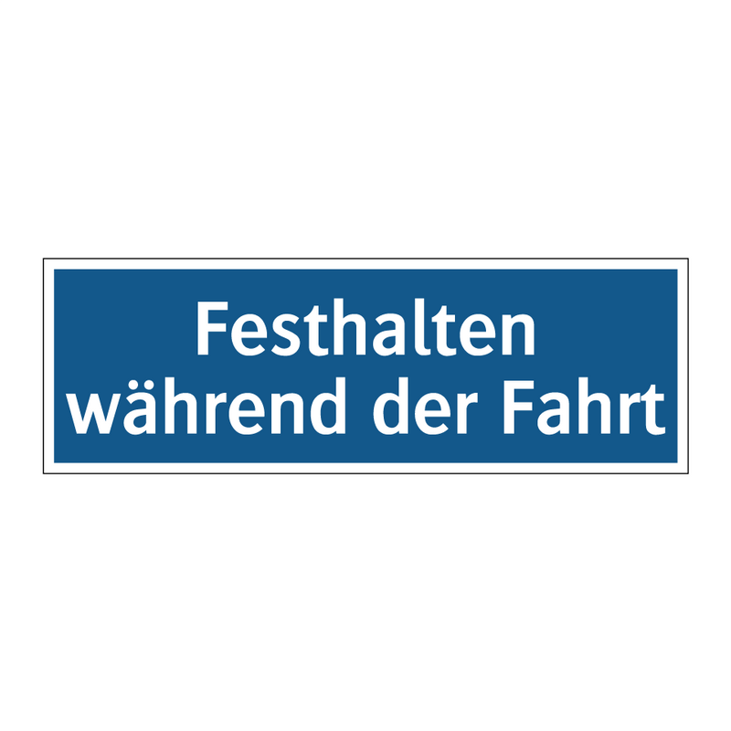 Festhalten während der Fahrt
