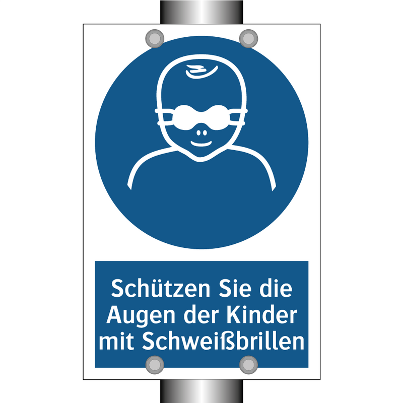 Schützen Sie die Augen der Kinder mit Schweißbrillen