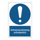 Schutzausrüstung erforderlich