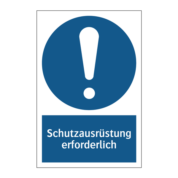 Schutzausrüstung erforderlich