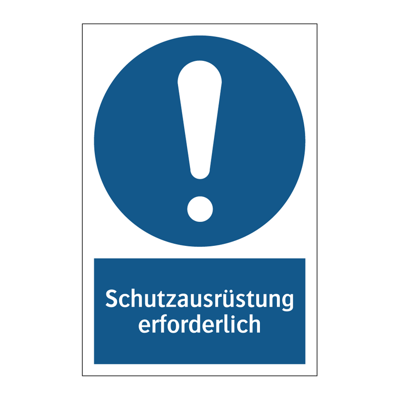 Schutzausrüstung erforderlich