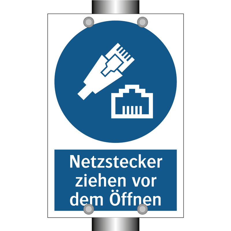 Netzstecker ziehen vor dem Öffnen