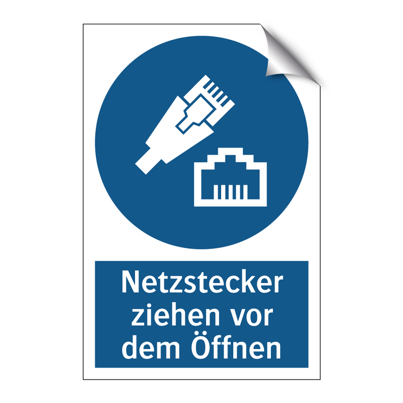 Netzstecker ziehen vor dem Öffnen