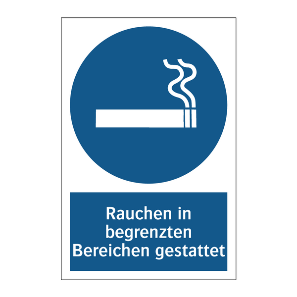 Rauchen in begrenzten Bereichen gestattet