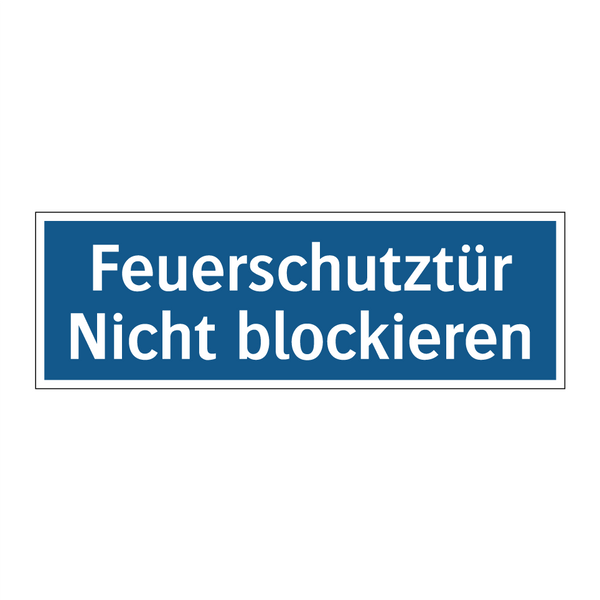 Feuerschutztür Nicht blockieren