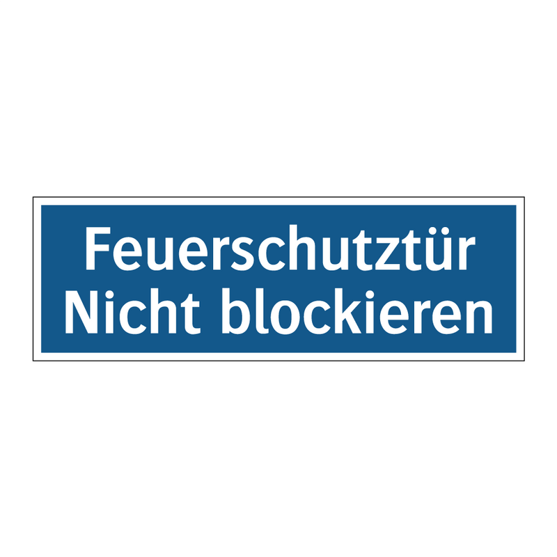 Feuerschutztür Nicht blockieren