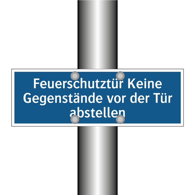 Feuerschutztür Keine Gegenstände vor der Tür abstellen