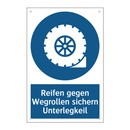 Reifen gegen Wegrollen sichern Unterlegkeil
