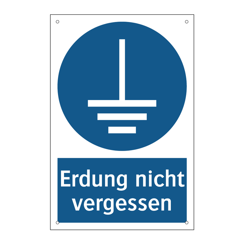 Erdung nicht vergessen