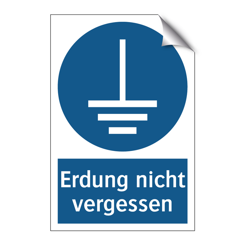 Erdung nicht vergessen