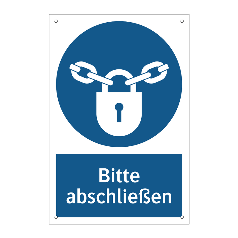 Bitte abschließen