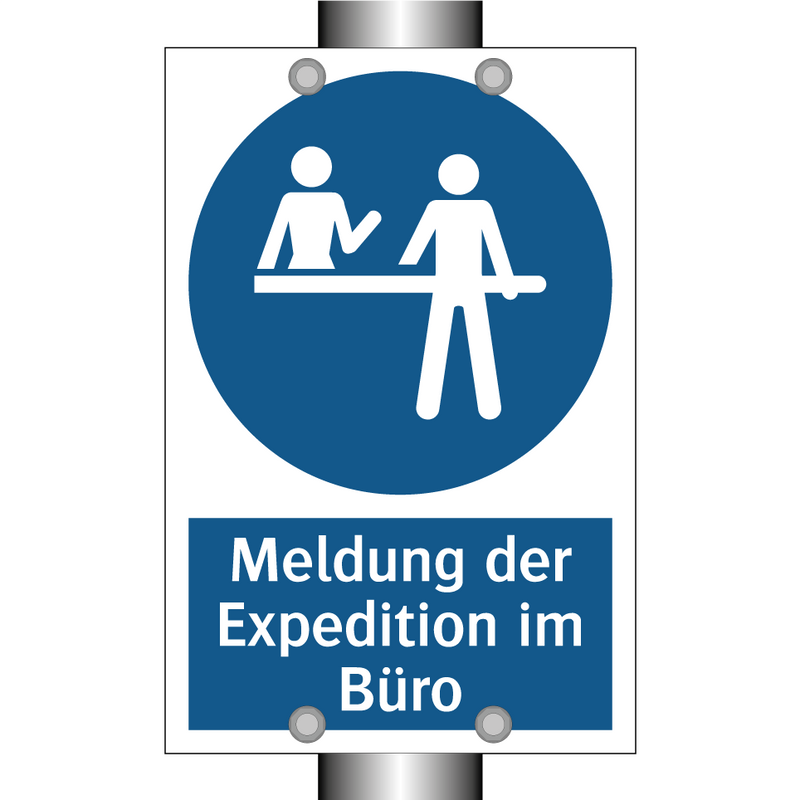 Meldung der Expedition im Büro