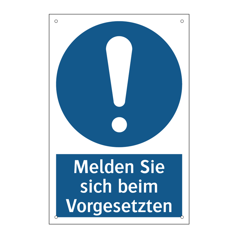 Melden Sie sich beim Vorgesetzten