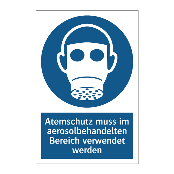 Atemschutz muss im aerosolbehandelten Bereich verwendet werden