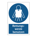 Rettungs- weste benutzen
