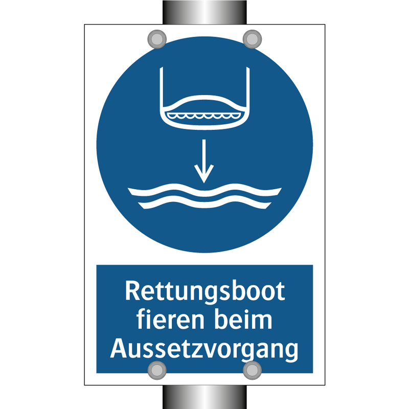 Rettungsboot fieren beim Aussetzvorgang