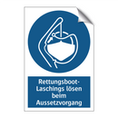 Rettungsboot- Laschings lösen beim Aussetzvorgang