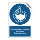 Rettungsboot-Laschings lösen beim Aussetzvorgang