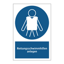 Rettungsschwimmhilfen anlegen