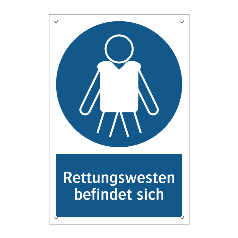 Rettungswesten befindet sich