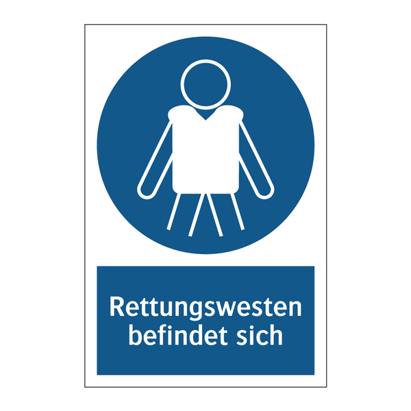 Rettungswesten befindet sich