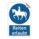 Reiten erlaubt