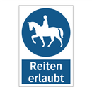Reiten erlaubt