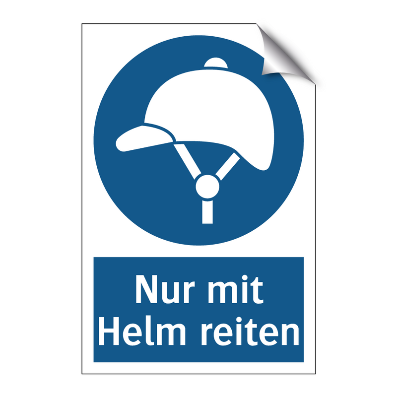 Nur mit Helm reiten