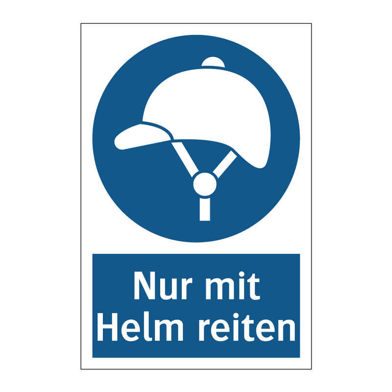 Nur mit Helm reiten