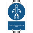 Rollsport-Schutzausrüstung tragen