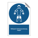 Rollsport-Schutzausrüstung tragen