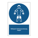 Rollsport-Schutzausrüstung tragen