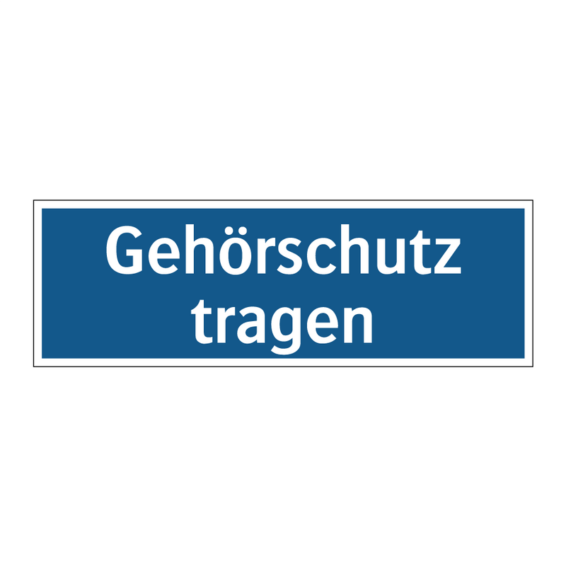 Gehörschutz tragen