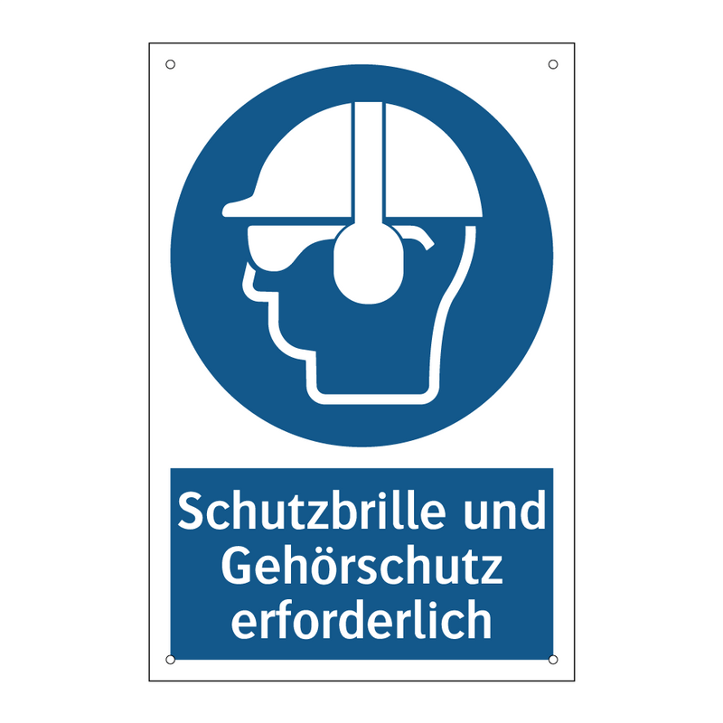 Schutzbrille und Gehörschutz erforderlich