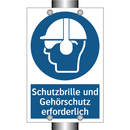 Schutzbrille und Gehörschutz erforderlich