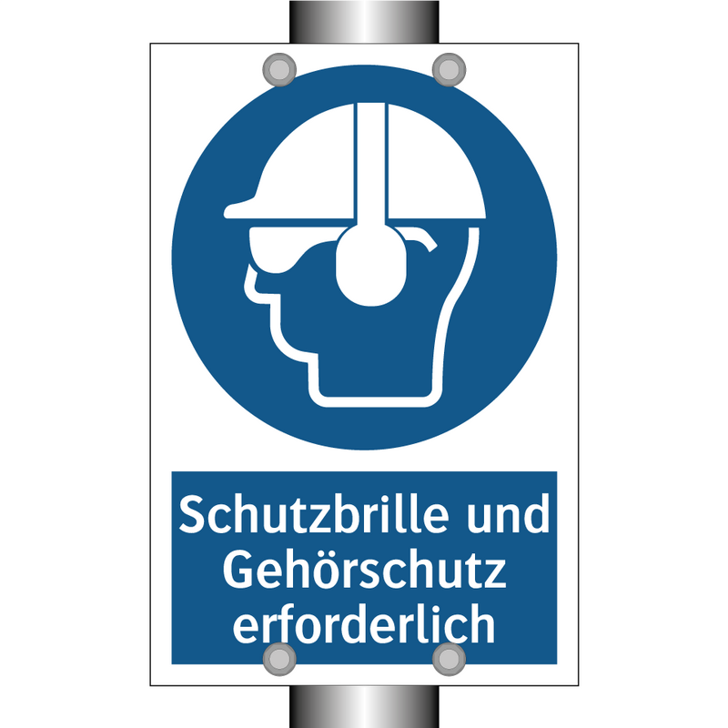 Schutzbrille und Gehörschutz erforderlich