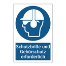 Schutzbrille und Gehörschutz erforderlich