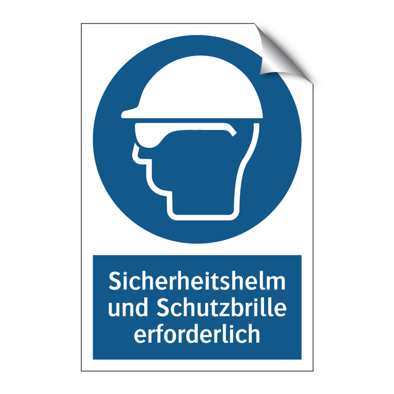 Sicherheitshelm und Schutzbrille erforderlich