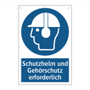 Schutzhelm und Gehörschutz erforderlich