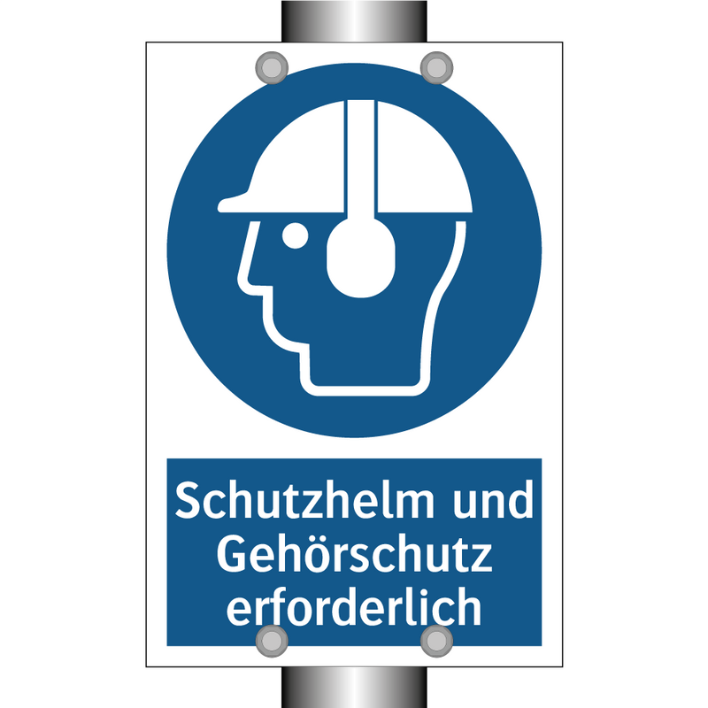 Schutzhelm und Gehörschutz erforderlich