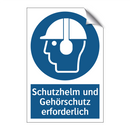 Schutzhelm und Gehörschutz erforderlich