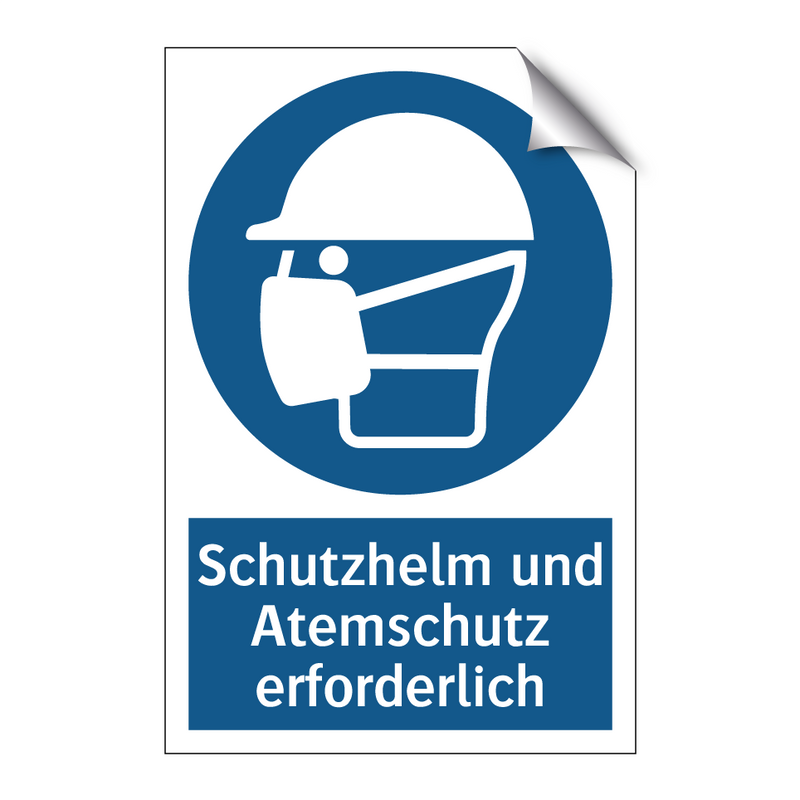 Schutzhelm und Atemschutz erforderlich