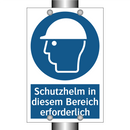 Schutzhelm in diesem Bereich erforderlich