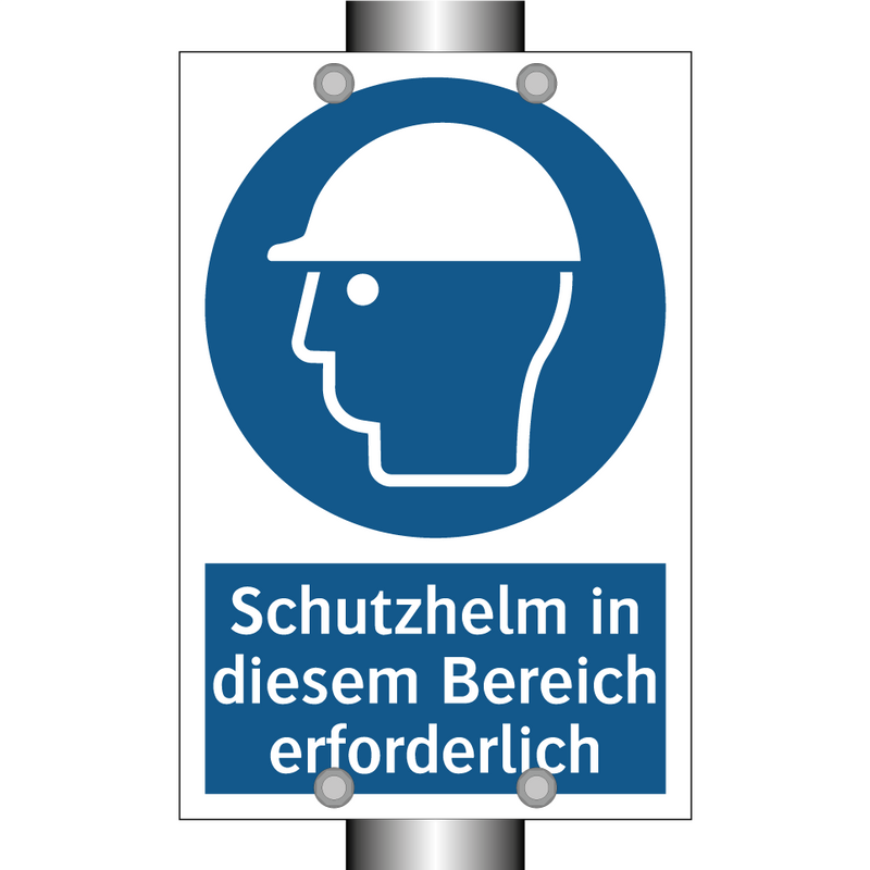 Schutzhelm in diesem Bereich erforderlich