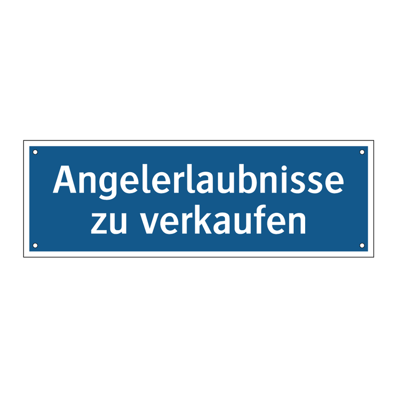 Angelerlaubnisse zu verkaufen