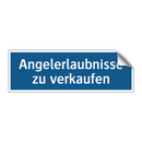 Angelerlaubnisse zu verkaufen